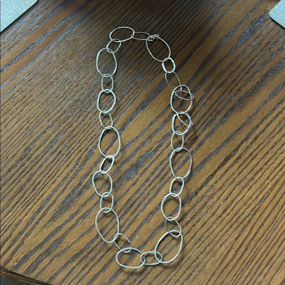 Silpada Silver Open-Link Necklace Modern Minimalist Design